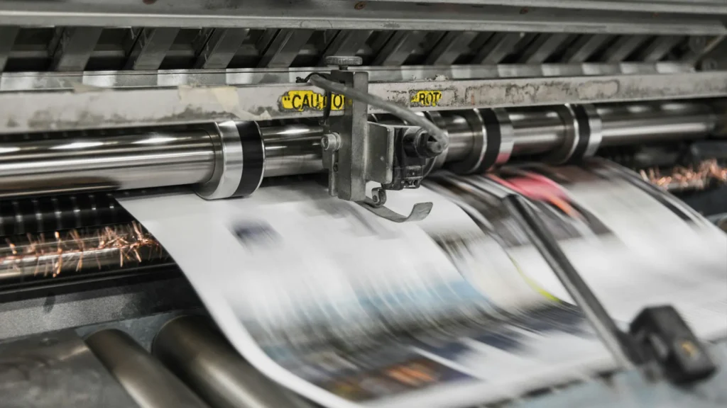 des Druck eines Magazins