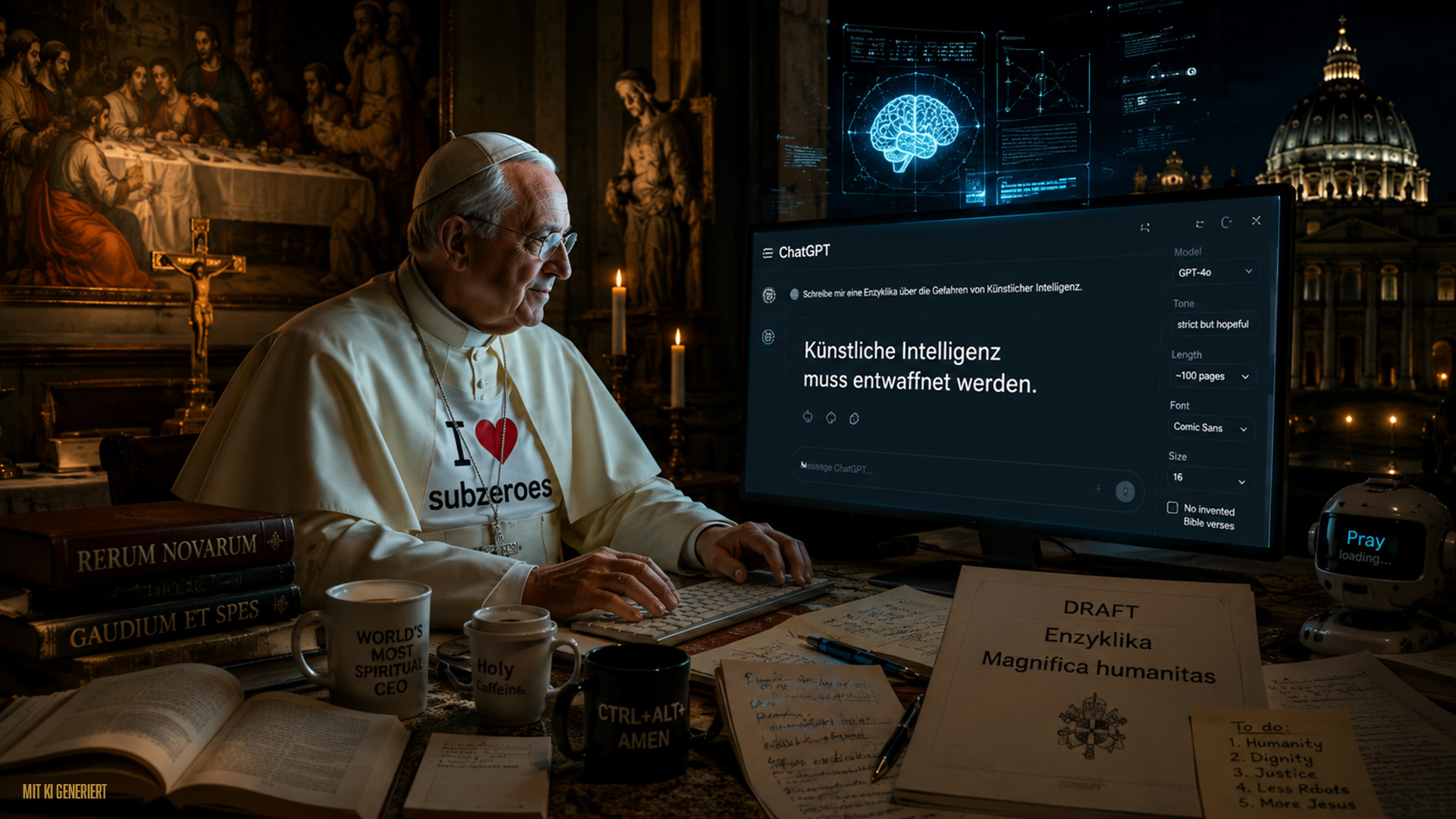 Enzyklika Magnifica humanitas: Wie der Papst seine KI-Kampfansage schrieb (vermutlich)